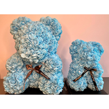 Rose Bear in Baby Blue